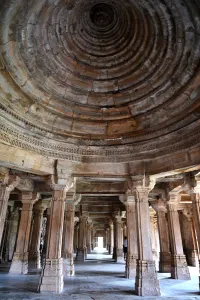 Architectural Feature Prints: Central domed ceiling in prayer hall, Sahar ki Masjid Mosque, UNESCO World Heritage Site