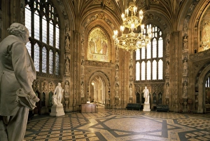 Lobbies Prints: Central Lobby, Houses of Parliament, Westminster, London, England, United Kingdom, Europe
