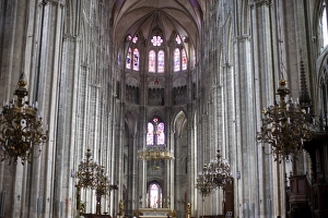 Nave Prints: Central nave and chancel, Bourges cathedral, UNESCO World Heritage Site