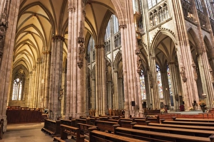 Central Nave, Cologne Cathedral, UNESCO World Heritage Site, Cologne, North Rhine Westphalia, Germany, Europe