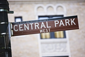 Directions Prints: Central Park signpost, Manhattan, New York City, New York, United States of America