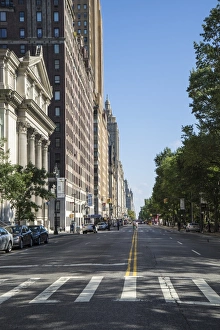 Road Marking Prints: Central Park West, closed to traffic for an event