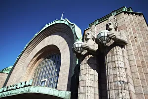 Sculptures Prints: Central Railway Station, Helsinki, Finland, Scandinavia, Europe
