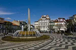 Central square of Guimaraes, UNESCO World Heritage Site, Portugal, Europe