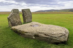 Prehistoric Era Prints: The Central Stones, Stones of Stenness, Neolithic stone circle, 5000 years old, UNESCO