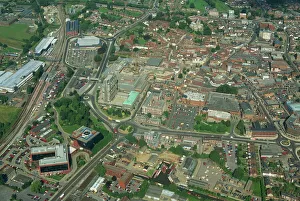 Aerials Prints: Centre of Aylesbury, Buckinghamshire, England, United Kingdom, Europe
