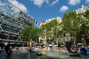 Art Work Prints: Centre Georges Pompidou, Beaubourg, Paris, France, Europe