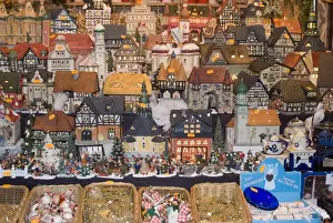 Goods Prints: Ceramic houses, Weihnachtsmarkt (Childrens Christmas Market), Nuremberg