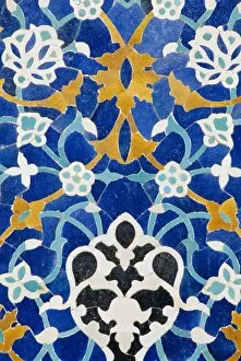 Repeating Collection: Ceramic detail on Mir-I-Arab madressa (madrasa)