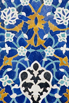 Fragile Prints: Ceramic detail on Mir-I-Arab madressa (madrasa)