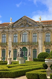 Ceremonial Prints: Ceremonial Facade, Palacio de Queluz, Lisbon, Portugal, South West Europe
