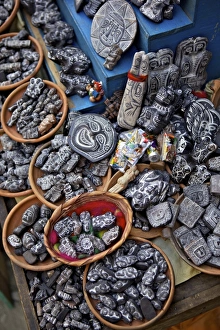 La Paz Prints: Ceremonial statues for sale in Witches Market, La Paz, Bolivia, South America