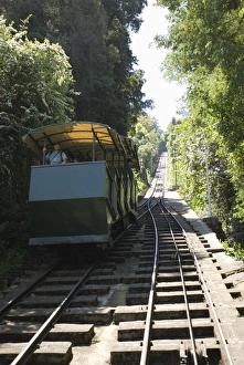 Funicular Prints: Cerro San Cristobal Funicular, Santiago, Chile, South America