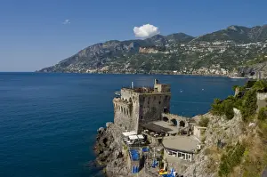 Amalfi Prints: Cetara fort, Amalfi Coast, UNESCO World Heritage Site, Campania, Italy, Europe