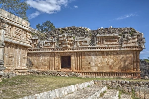 Labna Prints: Chac Mask (Rain God), The Palace, Labna, Mayan Ruins, Yucatan, Mexico, North America