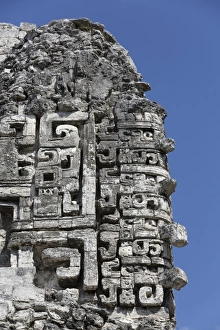 Campeche Prints: Chac masks, Structure XX, Chicanna