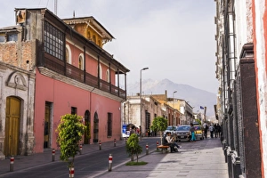 Arequipa Prints: Chachani Volcano seen from Arequipa, Peru, South America