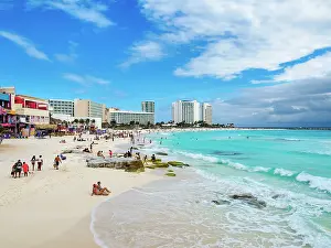Azure Prints: Chacmool Beach, Cancun, Quintana Roo State, Mexico
