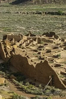 Chaco ruins in the Chaco Culture National Historic Park, UNESCO World Heritage Site, New Mexico