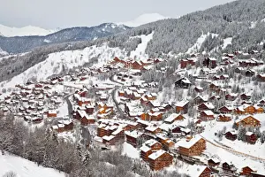 Hotels Prints: Chalets and hotels in Meribel ski resort in the Three Valleys (Les Trois Vallees)