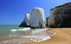 White Cliffs Prints: Chalk stacks and cliffs, Botany Bay, near Margate, Kent, England, United Kingdom, Europe