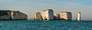 Panorama Gallery: Chalk stacks and cliffs at Old Harry Rocks, between Swanage and Purbeck, Dorset, Jurassic Coast