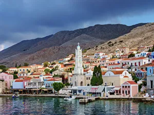 Chalki Prints: Chalki Village, Emporio, Halki Island, Dodecanese, Greek Islands, Greece, Europe