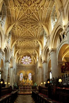 Oxfordshire Prints: Chancel vault, by William Orchard, circa 1500, Christ Church Cathedral