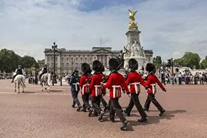 London Gallery: Changing the Guard at Buckingham Palace, New Guard marching, colourful spectacle