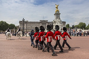 London Gallery: Changing the Guard at Buckingham Palace, New Guard marching, colourful spectacle