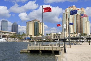 Tampa Prints: Channelside hotels, Tampa, Florida, United States of America, North America