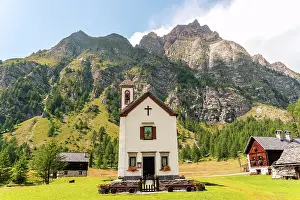 Piedmont Prints: Chapel of Crampiolo, Piedmont, Northern Italy, Europe