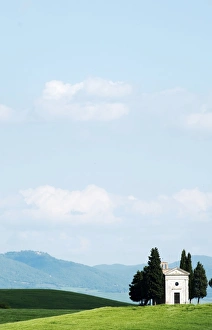The Chapel of Our Lady of Vitaleta, Val D Orcia, UNESCO World Heritage Site, Tuscany