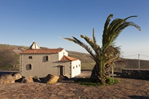 La Gomera Prints: Chapel at the view point of Mirador de Igualero, La Gomera, Canary Islands, Spain, Europe