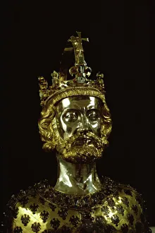 Images Dated 30th November 2007: Charlemagne, dating from around 1350, Aachen, Germany, Europe