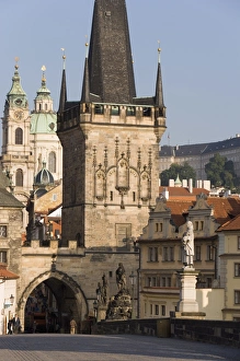 Images Dated 31st May 2007: Charles Bridge, Little Quarter Bridge Tower, Church of St. Nicholas, Little Quarter