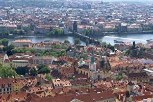 Vltava Prints: Charles Bridge from the Little Quarter, Prague, Czech Republic, Europe