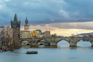 What's New: Charles Bridge and Old Town Bridge Tower, UNESCO World Heritage Site, Prague, Bohemia