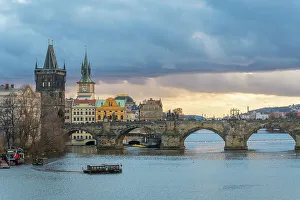 What's New: Charles Bridge and Old Town Bridge Tower, UNESCO World Heritage Site, Prague, Bohemia