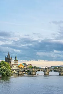 What's New: Charles Bridge and Old Town Bridge Tower against sky, UNESCO World Heritage Site, Prague, Bohemia