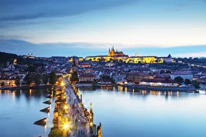 Charles Bridge, Prague Castle and St. Vitus Cathedral, Prague, UNESCO World Heritage Site