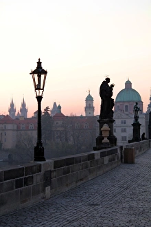 Ethereal Prints: Charles Bridge, UNESCO World Heritage Site, Old Town, Prague, Czech Republic, Europe