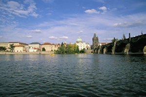 Vltava Prints: Charles Bridge and the Vltava River, Prague, Czech Republic, Europe