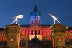 Charlottenburg Palace (Schloss Charlottenburg) at night, Berlin, Germany, Europe