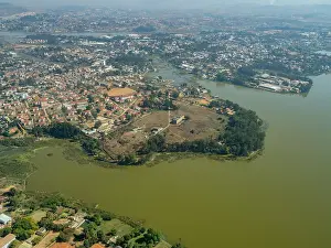 Madagascar Prints: Charter flight over the city with views of the landscape in Madagascar