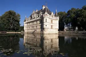 Chateaux Prints: Chateau Azay le Rideau, UNESCO World Heritage Site, Indre-et-Loire, Loire Valley