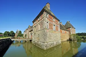 Chateau Prints: Chateau de Carrouges, Domfront, department of Orne, Normandie region, France, Europe