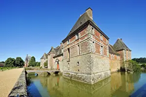 Chateau Prints: Chateau de Carrouges, Domfront, department of Orne, Normandie region, France, Europe