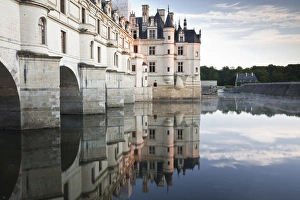 Chateau Prints: The chateau of Chenonceau reflecting in the waters of the River Cher