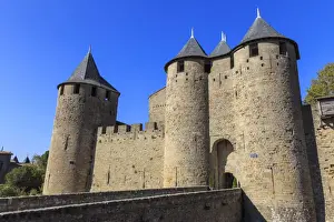 Chateau Comtal keep, La Cite, historic fortified city, Carcassonne, UNESCO World Heritage Site